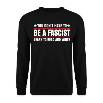 Tolerance Humanity Antifascism Respect - Unisex Sweatshirt - black - Front - Alina (178cm) & Michal (187cm)