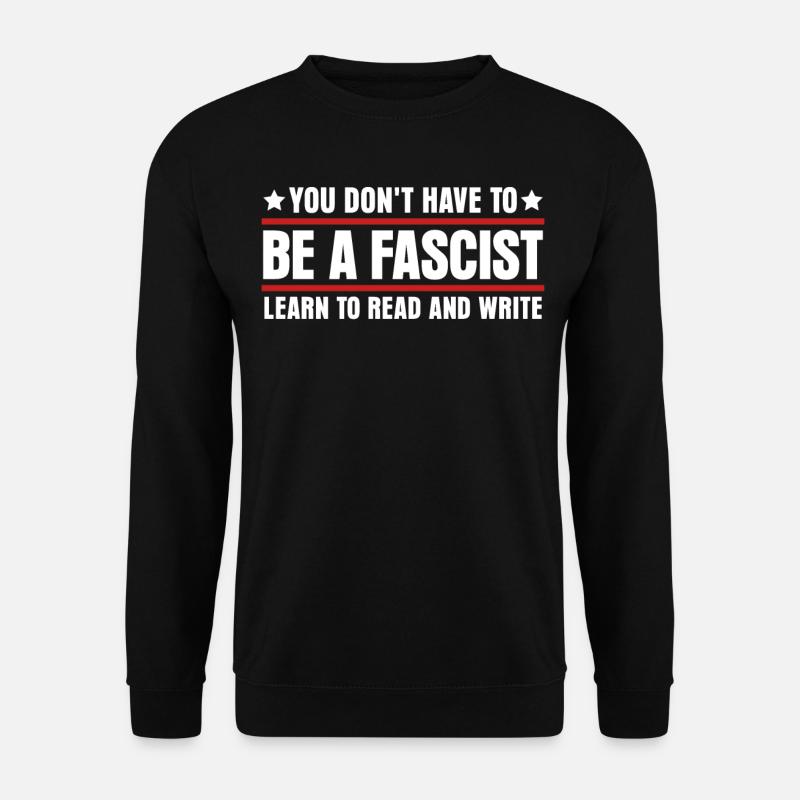 Tolérance Humanité Antifascisme Respect - Sweat-shirt Unisexe - noir