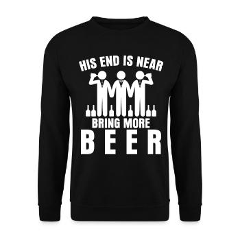 Bride Beer Groom Best Man Groomsmen - Unisex Pullover - Schwarz - Vorne - Alina (178cm) & Michal (187cm)