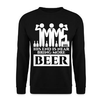Beer Groom Best Man Groomsmen Bride - Unisex Pullover - Schwarz - Vorne - Alina (178cm) & Michal (187cm)
