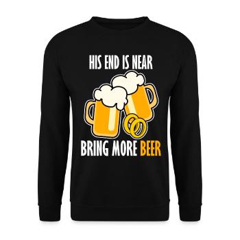 Groom Best Man Groomsmen Bride Beer - Unisex Pullover - Schwarz - Vorne - Alina (178cm) & Michal (187cm)