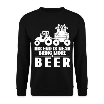 Groom Beer Best Man Groomsmen - Unisex Sweatshirt - black - Front - Alina (178cm) & Michal (187cm)
