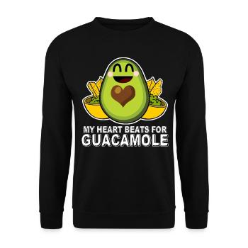 Guacamole Avocado Tortilla Chips - Unisex Pullover - Schwarz - Vorne - Alina (178cm) & Michal (187cm)