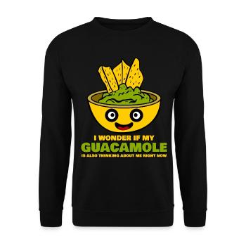Tortilla Chips Avocado Guacamole Bowl - Unisex Pullover - Schwarz - Vorne - Alina (178cm) & Michal (187cm)