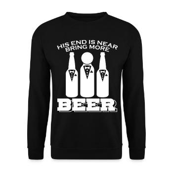Groom Beer Best Man Groomsmen Bride - Unisex Pullover - Schwarz - Vorne - Alina (178cm) & Michal (187cm)