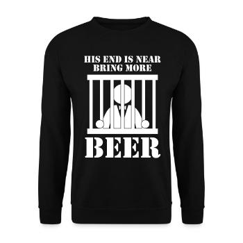 Groom Beer Groomsmen Best Man - Unisex Pullover - Schwarz - Vorne - Alina (178cm) & Michal (187cm)