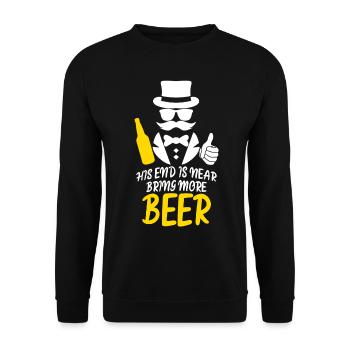 Groomsmen Groom Beer Best Man - Unisex Pullover - Schwarz - Vorne - Alina (178cm) & Michal (187cm)