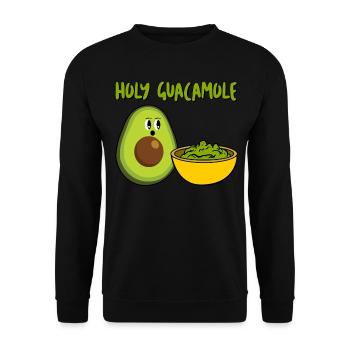 Avocado Tortilla Chips Guacamole - Unisex Pullover - Schwarz - Vorne - Alina (178cm) & Michal (187cm)