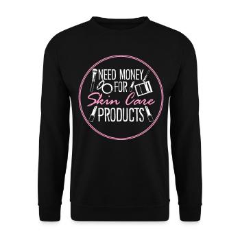 Face Mask Serum Skin Care Sunscreen - Unisex Sweatshirt - black - Front - Alina (178cm) & Michal (187cm)