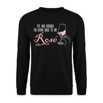 Rosé Wine Glasses Wine Drinker Vino - Unisex Pullover - Schwarz - Vorne - Alina (178cm) & Michal (187cm)