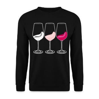 Wine Glasses Wine Drinker Vino - Unisex Pullover - Schwarz - Vorne - Alina (178cm) & Michal (187cm)