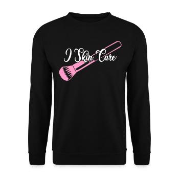 Serum Skin Care Face Mask Sunscreen - Unisex Sweatshirt - black - Front - Alina (178cm) & Michal (187cm)