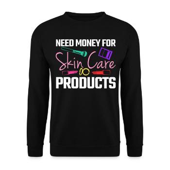 Face Mask Sunscreen Serum Skin Care - Unisex Sweatshirt - black - Front - Alina (178cm) & Michal (187cm)