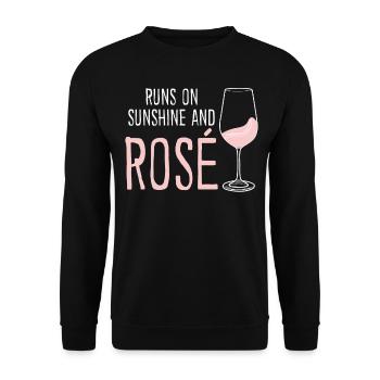 Vino Rosé Red Wine Glasses - Unisex Pullover - Schwarz - Vorne - Alina (178cm) & Michal (187cm)