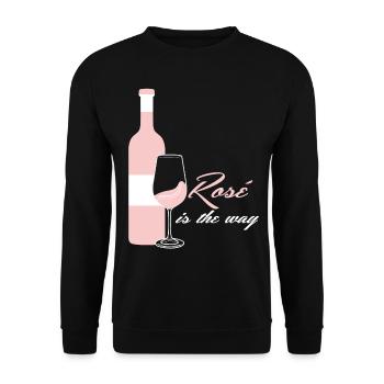 Red Wine Glasses Vino Rosé - Unisex Pullover - Schwarz - Vorne - Alina (178cm) & Michal (187cm)