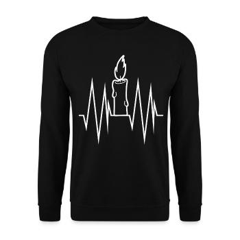Candlemaking Candles Candle - Unisex Sweatshirt - black - Front - Alina (178cm) & Michal (187cm)