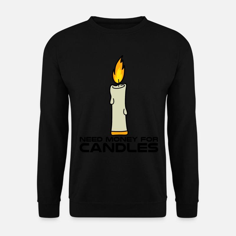 Candles Candle Candlemaking - Unisex Pullover - Schwarz
