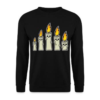 Candle Candlemaking Candles - Unisex Sweatshirt - black - Front - Alina (178cm) & Michal (187cm)