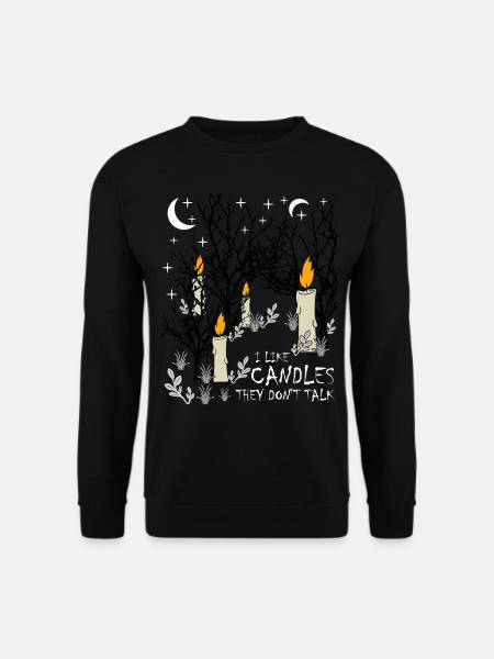Candles Trees Candle Moon Candlemaking - Unisex Sweatshirt - black
