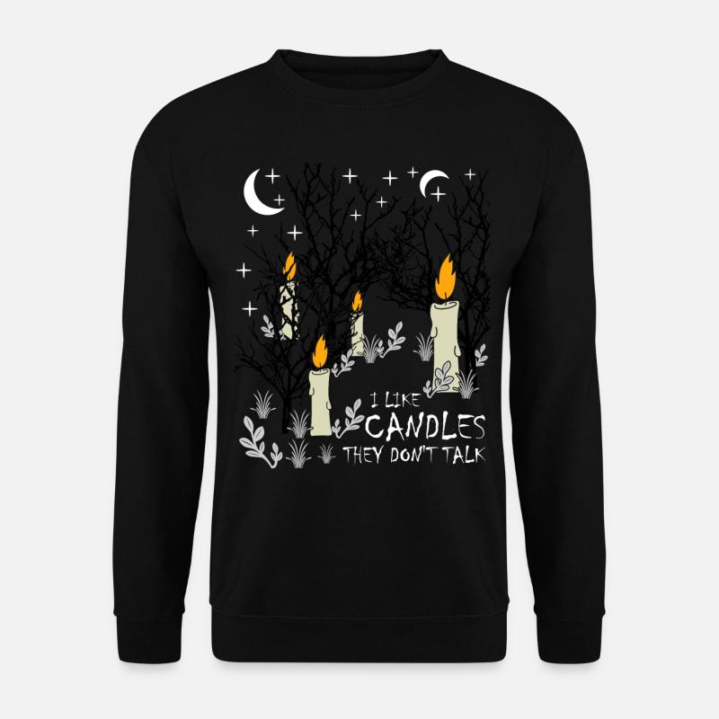 Candles Trees Candle Moon Candlemaking - Unisex Sweatshirt - black