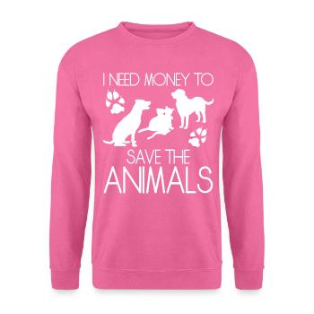 Protection des droits des animaux : végétaliens - Sweat-shirt Unisexe - rose - Devant