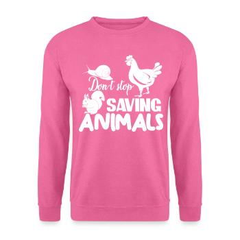 Vegan Droits des animaux Protection des animaux - Sweat-shirt Unisexe - rose - Devant