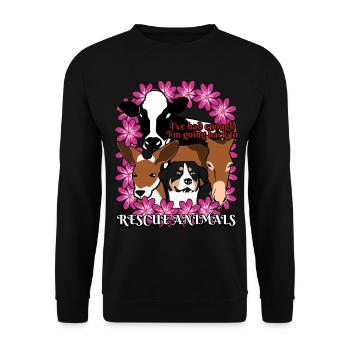 Animal Protection Vegan Animal Rights - Unisex Sweatshirt - black - Front - Alina (178cm) & Michal (187cm)