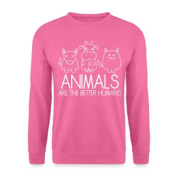 Protection des animaux Vegan Droits des animaux - Sweat-shirt Unisexe - rose - Devant