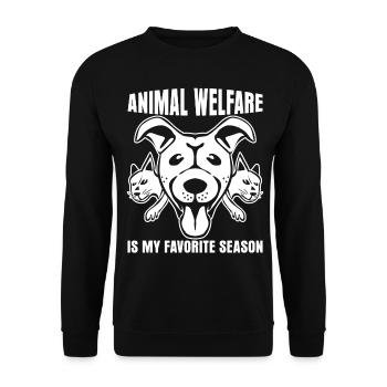 Rescue animals Dogs and Cats - Unisex Sweatshirt - black - Front - Alina (178cm) & Michal (187cm)