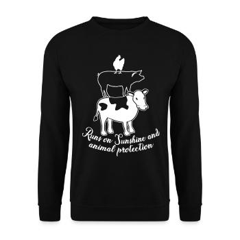 Protection des animaux de sauvetage - Sweat-shirt Unisexe - noir - Devant - Alina (178cm) & Michal (187cm)