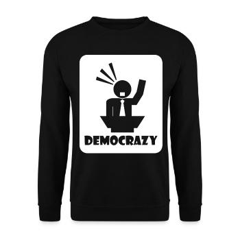 Elections Democracy Democrat Democratic - Unisex Sweatshirt - black - Front - Alina (178cm) & Michal (187cm)
