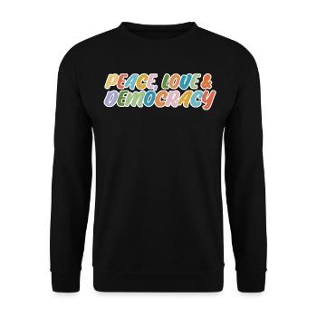 Democratic Elections Democracy - Unisex Sweatshirt - black - Front - Alina (178cm) & Michal (187cm)