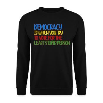 Elections Democracy Democratic - Unisex Sweatshirt - black - Front - Alina (178cm) & Michal (187cm)