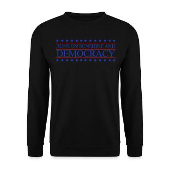 Democracy Democratic Elections - Unisex Sweatshirt - black - Front - Alina (178cm) & Michal (187cm)