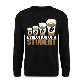 Students Coffee Student - Unisex Sweatshirt - black - Front - Alina (178cm) & Michal (187cm)