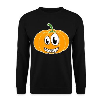 Pumpkins Crazy Pumpkin - Unisex Sweatshirt - black - Front - Alina (178cm) & Michal (187cm)
