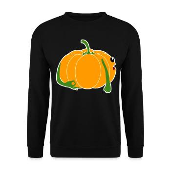 Pumpkins Joke Circle Game Pumpkin - Unisex Sweatshirt - black - Front - Alina (178cm) & Michal (187cm)