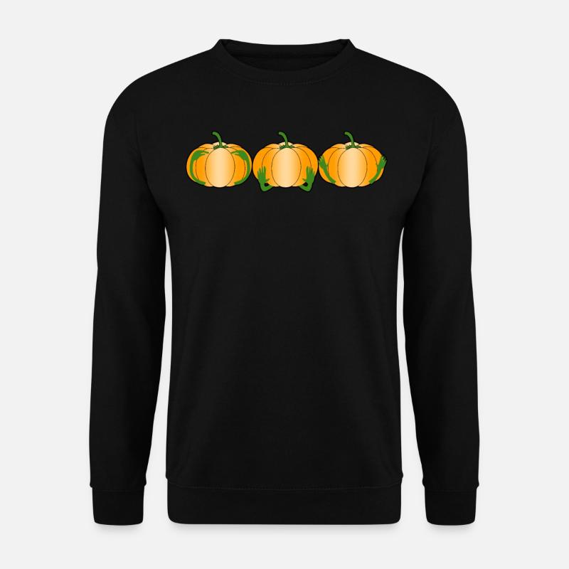 Pumpkin 3 Monkey Pumpkins - Unisex Sweatshirt - black