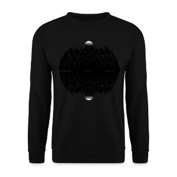 Disk Jockey Vinyl Record Player Nature - Unisex Pullover - Schwarz - Vorne - Alina (178cm) & Michal (187cm)