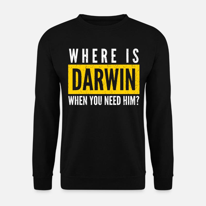 Misanthrope Darwin Award Darwinism - Unisex Sweatshirt - black