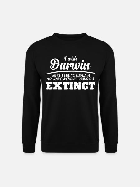 Darwin Award Darwinism Misanthrope - Unisex Pullover - Schwarz