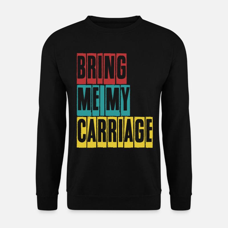 Horse Carriage Coachman Coachmen - Unisex Pullover - Schwarz