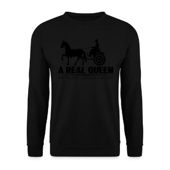Coachmen Joke Coachman Horse Carriage - Unisex Sweatshirt - black - Front - Alina (178cm) & Michal (187cm)