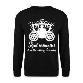 Horse Carriage Coachman Horses Coachmen - Unisex Sweatshirt - black - Front - Alina (178cm) & Michal (187cm)