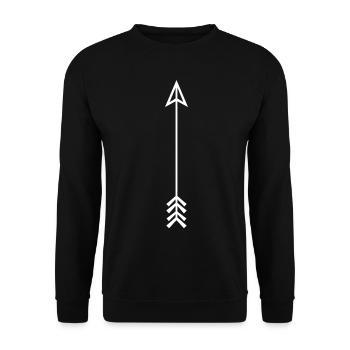 Archery long bow compound bow - Unisex Sweatshirt - black - Front - Alina (178cm) & Michal (187cm)