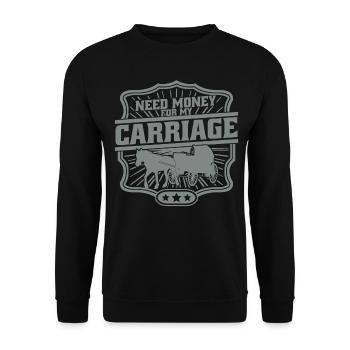 Coachmen Horse Carriage Coachman - Unisex Sweatshirt - black - Front - Alina (178cm) & Michal (187cm)