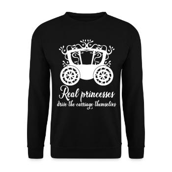 Coachmen Horse Carriage Coachman Horses - Unisex Sweatshirt - black - Front - Alina (178cm) & Michal (187cm)