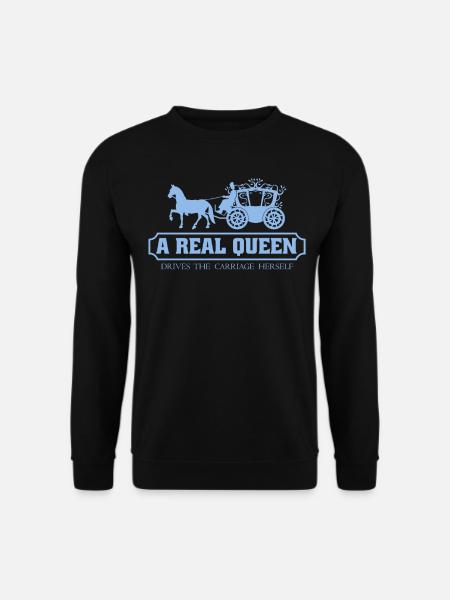Horse Carriage Coachmen Joke Coachman - Unisex Pullover - Schwarz