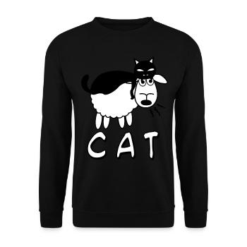 Sheep Joke - Unisex Sweatshirt - black - Front - Alina (178cm) & Michal (187cm)