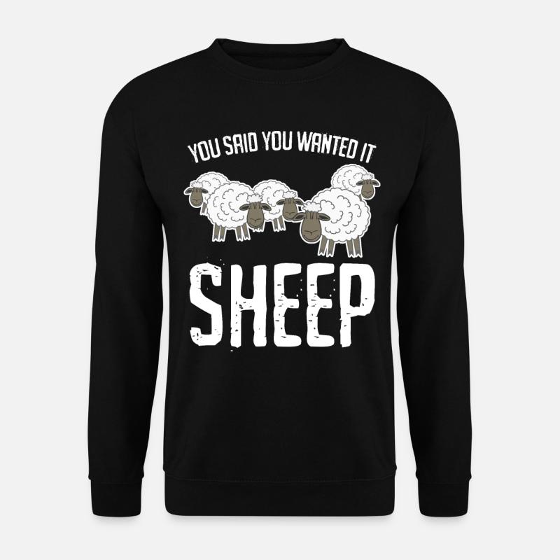 Blague drôle de mouton - Sweat-shirt Unisexe - noir
